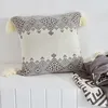 Tassel cotton cushion knitted throw pillow