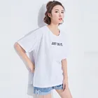 High Quality New Trendy Short Sleeve Printed Women Organic Cotton T shirt In White