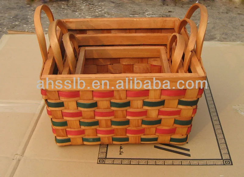 wood baskets wholesale