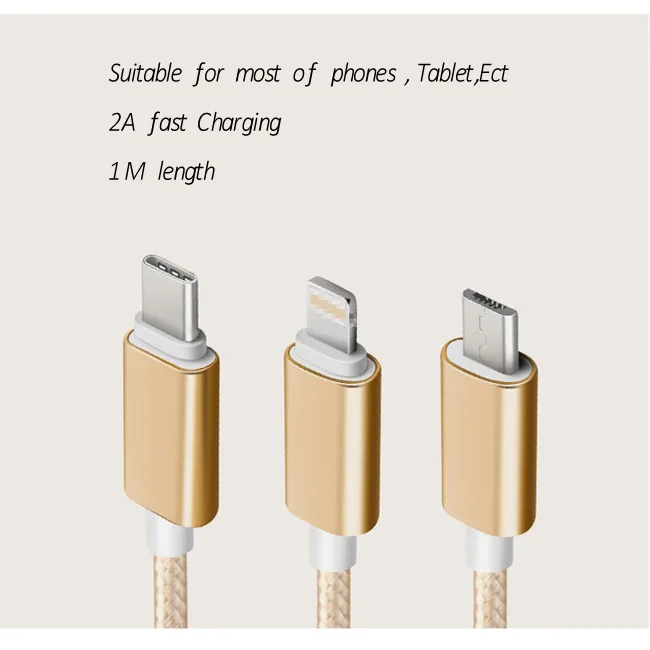 2019 New Launched 3A fast charging magnetic usb cable 3in1 braided - ANKUX.COM