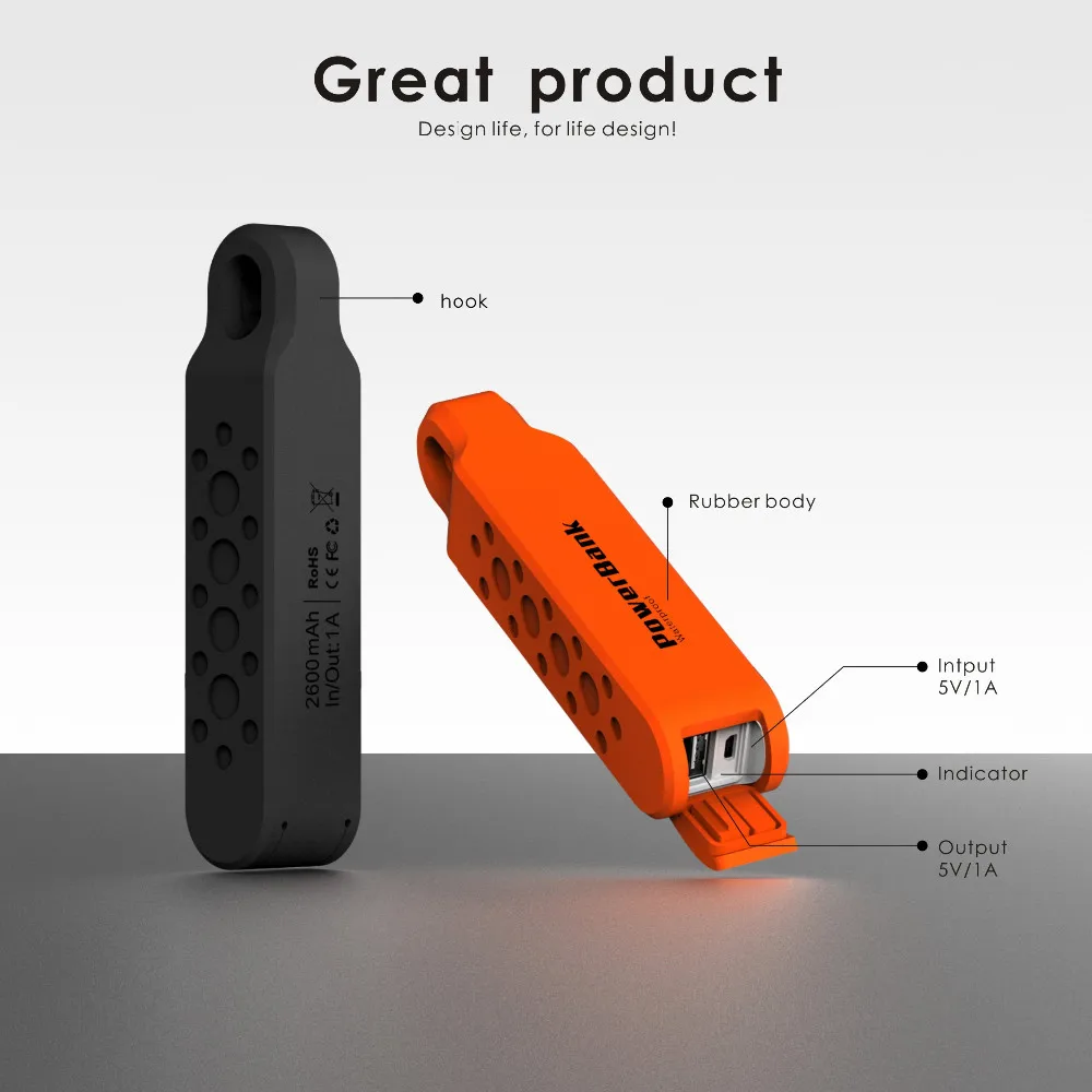 2018 best seller lipstick power banks 2600mah with metal hook for new year gift ip67 waterproof power bank 3000mah - ANKUX.COM