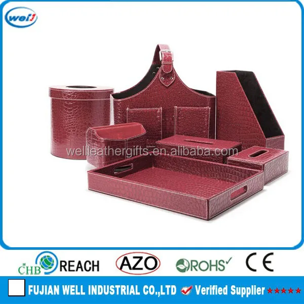 leather office stationery gift set