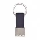 Supply wholesale custom made stainless steel metal car logo brand pu leather key holder keychain