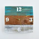 Rustic wall clock Reclaimed wood clock clock spring
