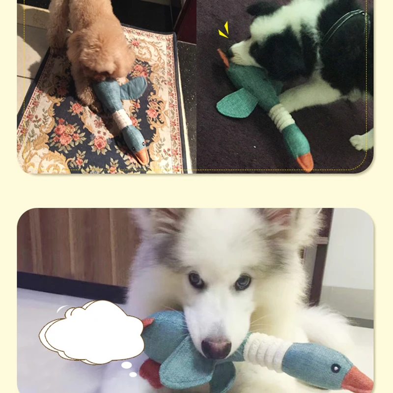 ONNPNNQ Goose shape Dog Toys Puppy Cat Plush Pet Interactive Toy For Small Or large Dog Bite Resistant Chew Squeaker Puzzle Toys4