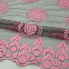 Embroidery Design Latest French Net Lace Netting Lace Embroidered Netting Lace Fabric