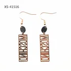 Rose Gold Hook Hot Sale Rose Gold Plated Women Letter Logo Metal Fashion Hook Earring