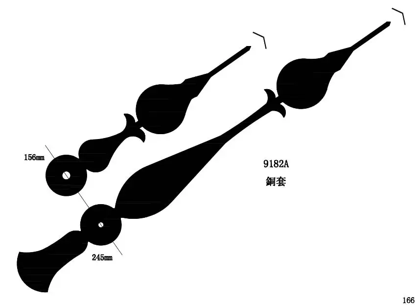 12 quartz clock hands aluminum clock hands hour and minute hands clock