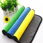 Black microfibre 40cm*40cm absorbent 3m auto car care glass floor kitchen cleaning microfiber cleaning cloth towel