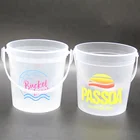 Multifunctional high quality 32oz cheap ice plastic bucket with handle