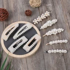 Fashion Women Wedding Party Jewelry Gold Plated Crystal Simulation Hear barrette hair pin Pearl Hair Clip