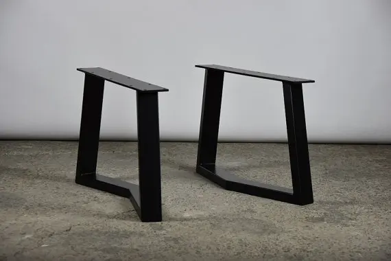 Restaurant en bois table basse en fer noir 15 pouces bases en métal, banc en métal jambe