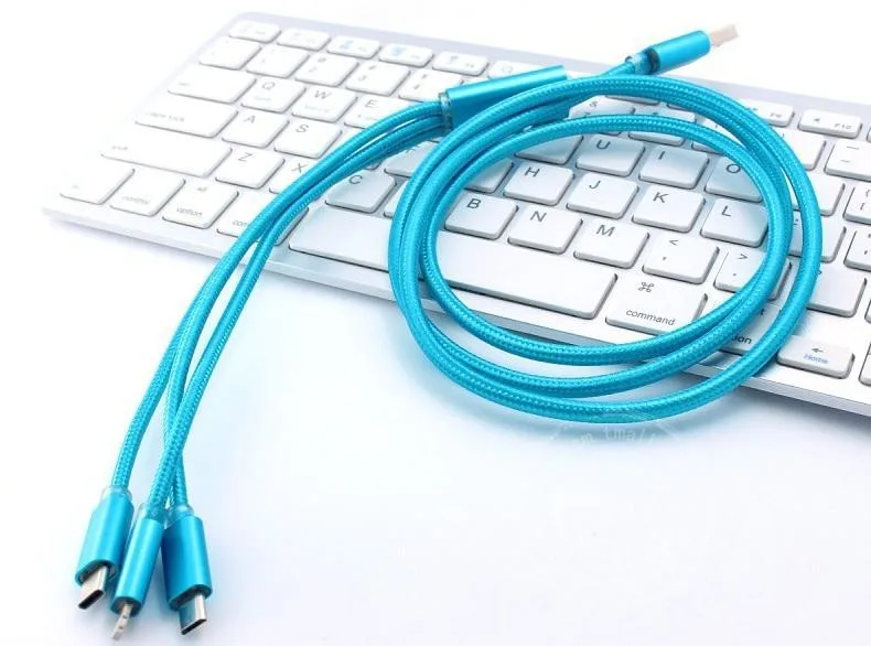 New Design 3 in 1 Cable Micro USB Type C Charger Cable Multi Charging Port - ANKUX.COM