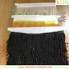High quality gold & sliver & black ribbon beaded wavy tassel & fringe trimming for clothing
