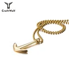 Craft Wolf Custom Jewelry Stainless Steel Men Women Anchor Necklace Chain