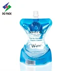 500 ml water liquid plastic stand up pouch with spout reusable with screw cap