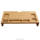eco-friendly Bamboo Computer TV Riser Monitor Riser Stand