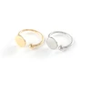 minimalist geometric ring round open adjustable ring copper metal ring women girls gifts