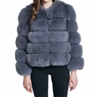 SF0417 Latest Design Winter Whole Skin Fox Fur Coat 5 Row Women Wholesale Fashion Fox Fur Coat