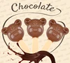 Lovely dark color bear shaped animal shaped chocolate