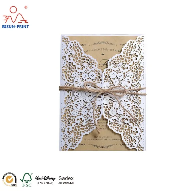 wholesale fancy design wedding party invitation card