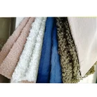 Embossed Fabric Metallic Faux Fur Composite Leather
