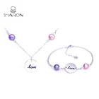 New Wholesale Fashion 925 Sterling Silver Round Card Jewelry Natural Freshwater Pearl Sets For Women