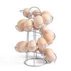 Spiraling Desgin Kitchen gadget Egg Skelter Dispenser Freestanding Egg Storage Rack