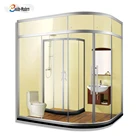 Fiberglass Doors Toilet and Shower Cabin Bathroom Corner Baths Aluminum Frame Glass Door Luxury Shower Room