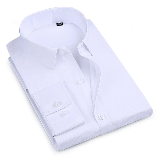 T/C no ferro camisa branca de manga longa ocidental