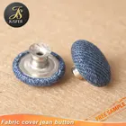 Wholesale high quality covered jean coat shank button for denim