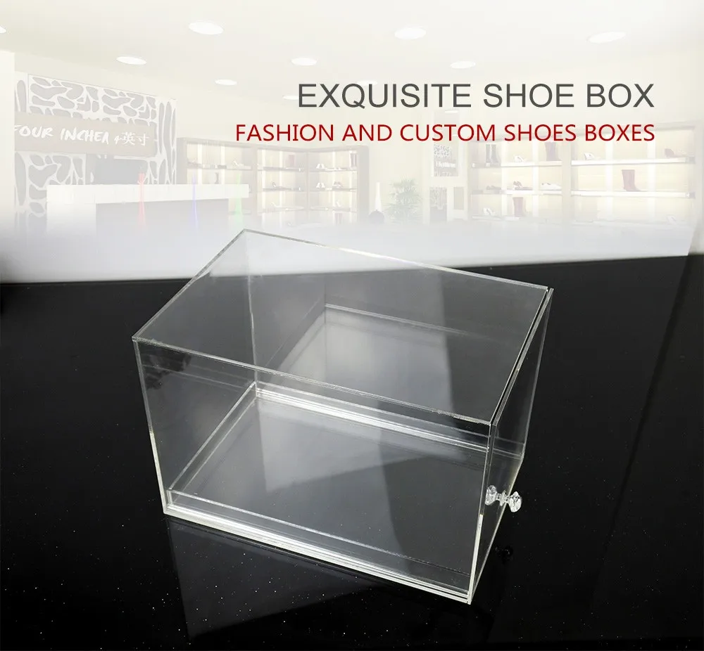 2016 Clear Acrylic Shoe Display Case,Desktop Acrylic Display Boxes