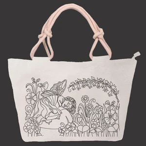 shoulder gift with leather handle white cotton tote canvas bag