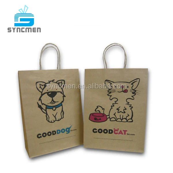 custom print recycle manufacturer brown kraft paper bag