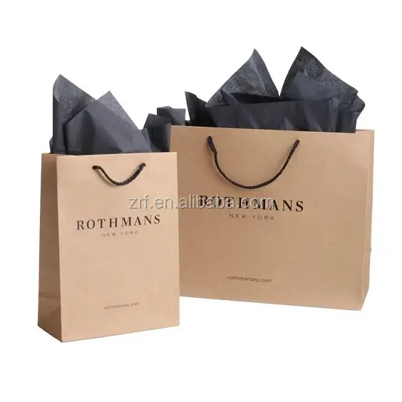 カスタムリサイクル茶色の紙袋安いブラウンクラフト紙バッグ-包装袋問屋・仕入れ・卸・卸売り