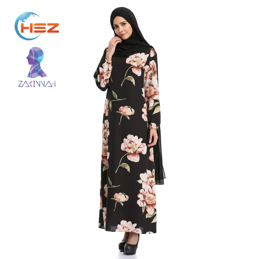 Zakiyyah MD073 tissu imprimé Africain fait Nouvelle conception baju kurung pour les femmes musulmanes