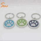 custom dog paw metal keychain gift bag pendant keychain