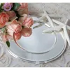 PZ00220 silver cheap wholesale wedding dinner stainless steel charger plate