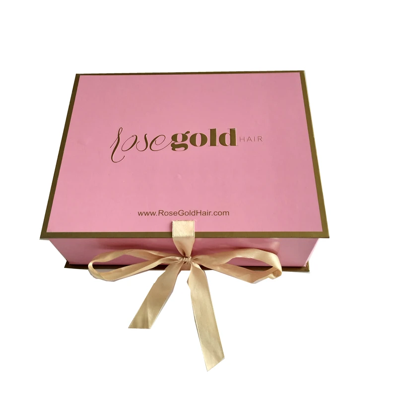 foldable paper hair extension packaging box wholesale gift box