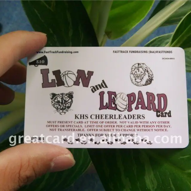 plastic discount loyalty card