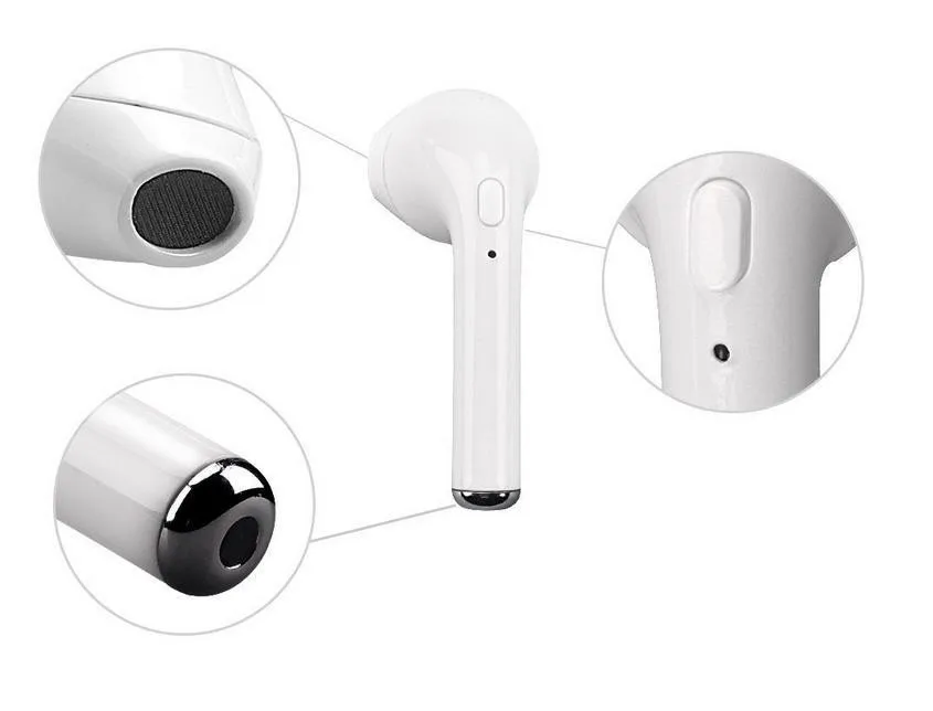 2018 Best price In-ear Earbuds Twins Double true wireless blueto Pair Earphone Afans Blue Tooth I7 TWS, i8 TWS with charging box - ANKUX.COM