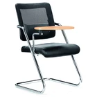 D037A Hangjian Classroom Office PU leather Visitor Chair With Writing Pad