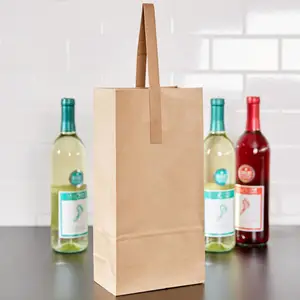 custom printed art paper bag with ribbon handle