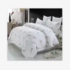 wholesales cotton Plain printed design hotel bed cover sheet
