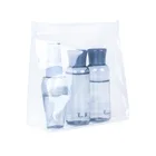 Eco-friendly frosted waterproof pvc travel cosmetic pouch