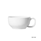 High quality reusable customized printing porcelain person breakfast cup cheap plain white ceramic cereal milk tea cup