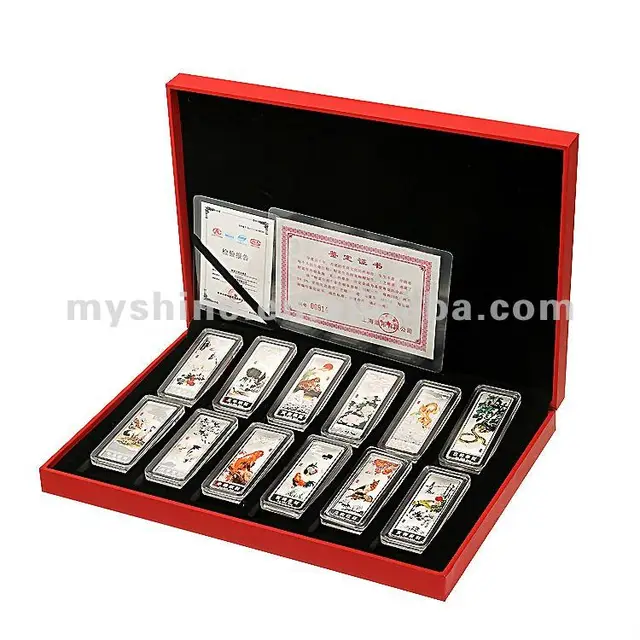 bullion unique handmade chinese zodiac silver bar gift sets