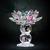 Wholesale Natural Crystal Lotus Flower Candle Holder for religious activities