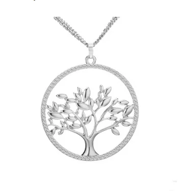 Fashion Direct Sales 925 Silver Family Tree Pendant Necklace 925 Silver for Christmas Gift and Birthday Gift