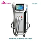 Wholesale 4 in 1 multifutinal beauty instrument with 4 handles elight shr rf ipl yag laser hair removal salon use